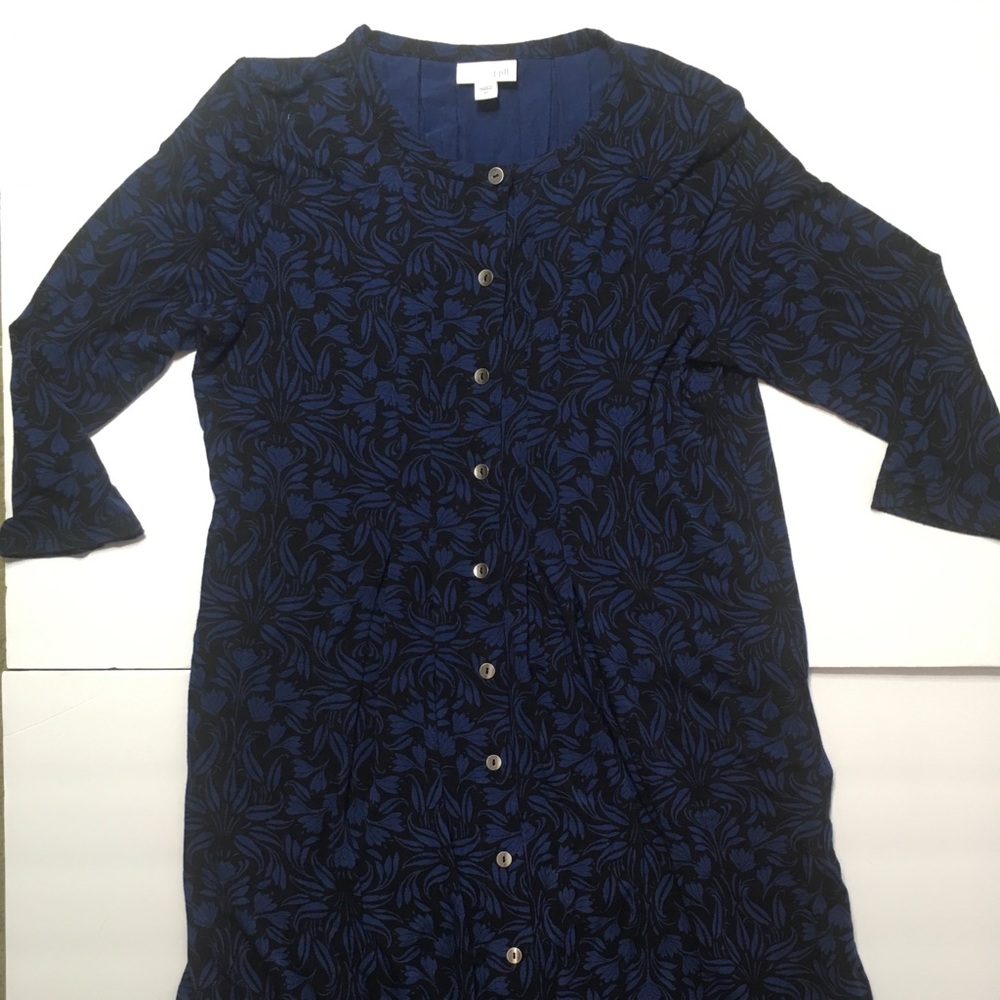 🌲J Jill XS Knee length button down dress